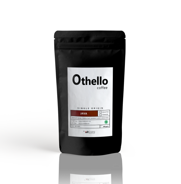 Othello Coffe Single origin Packaging depan java